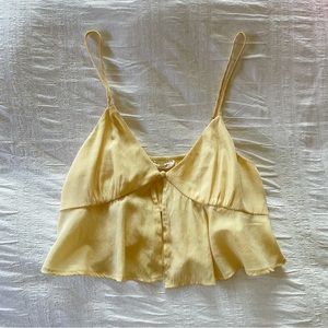 la hearts by pacsun yellow flowey tank